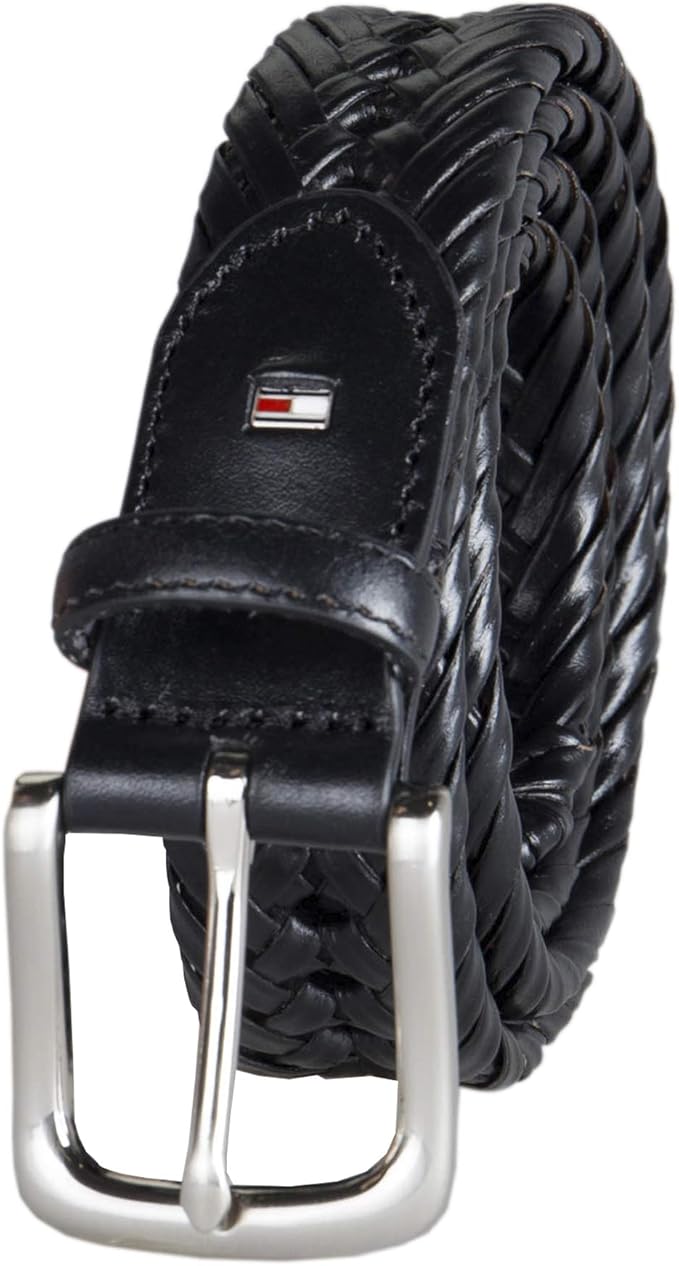 Tommy Hilfiger Cinturón casual trenzado para hombre